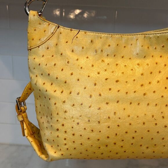 DOONEY & BOURKE Bag Purse Handbag Leather Ostrich Shoulder Bag Hobo Pocketbook - Picture 5 of 16